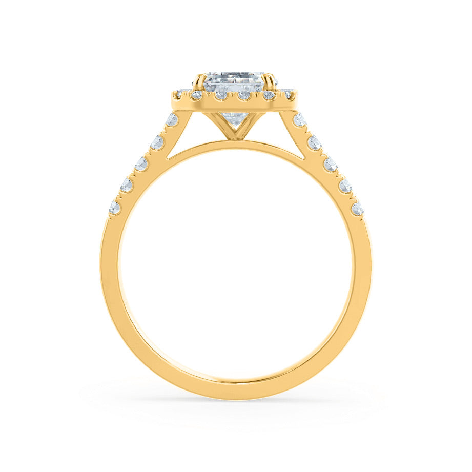 1.2 CT Radiant Halo & Pave Lab Grown Diamond Engagement Ring