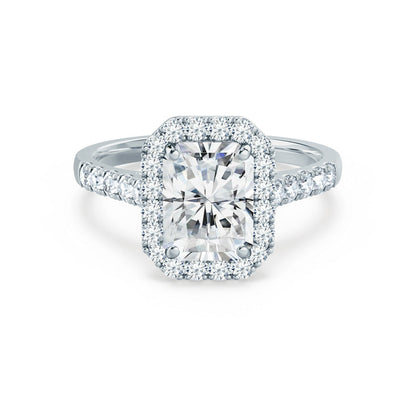 1.2 CT Radiant Halo & Pave Lab Grown Diamond Engagement Ring