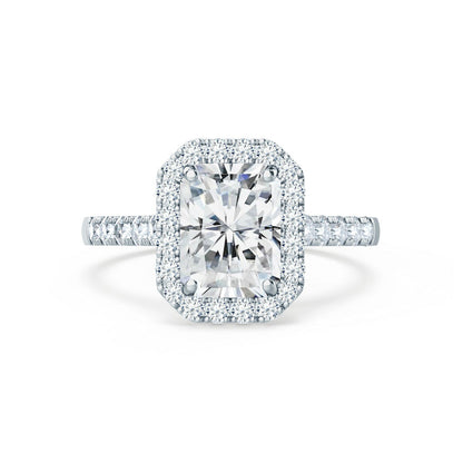 1.2 CT Radiant Halo & Pave Lab Grown Diamond Engagement Ring