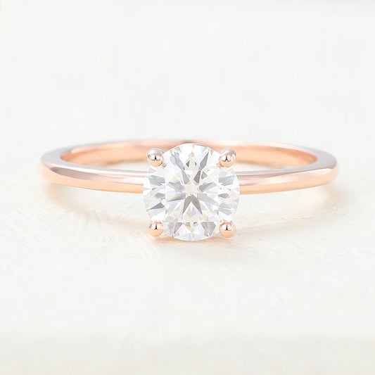 0.68 CT Round Solitaire Lab-Grown Diamond Engagement Ring