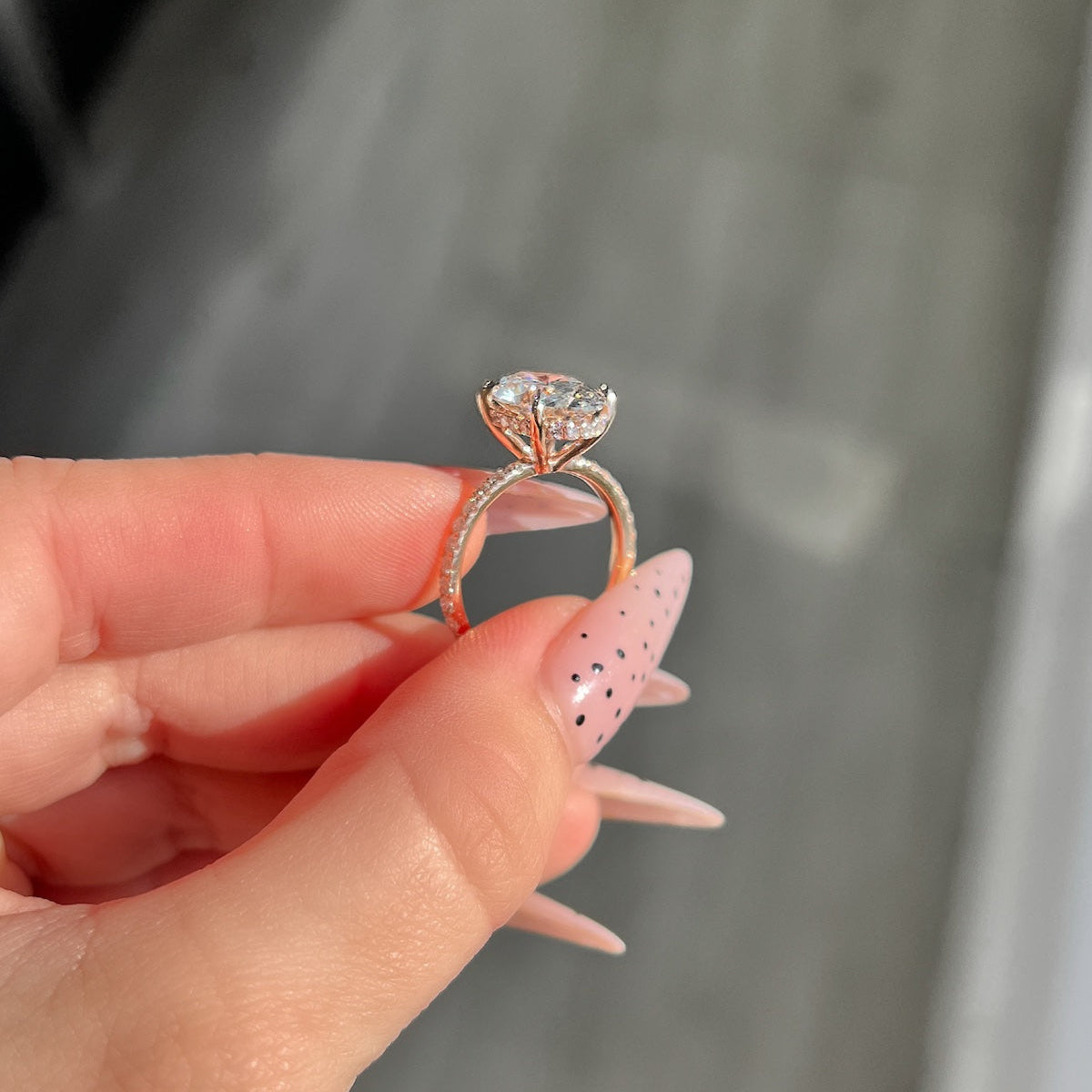 Stunning 3.50 CT Oval Moissanite Engagement Ring with Hidden Halo & Pave Design 4